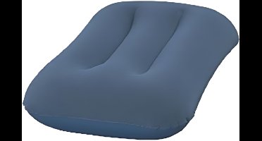 Bestway Opblaasbaar reiskussen - blauw - 38 x 24 cm - camping/vakantie/vliegtuig reis kussens