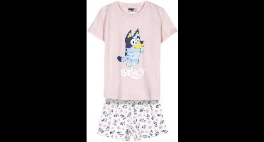 Pyjama "Bluey" Single Jersey short roze kids series 2 Jaar