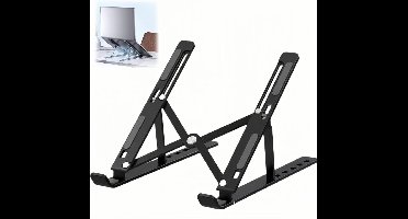 Ergonomische Laptopstandaard met Verstelbare Hoogte, Ventilatie en Opvouwbaar Ontwerp voor 10-16 Inch Laptops