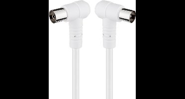 Goobay Angled Antenna Cable (80 dB), Double Shielded 2.5 m