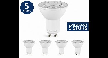 Voordeelpack 5x Integral LED GU10 5.7W 600lm 2700K Dimbaar 36° Extra Warm Wit | GU10 | 5.7 watt | 25.000 Branduren