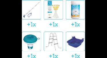 Zwembad Accessoirepakket voor Bestway Steel Pro Zwembad - 400x211x81 cm - Rechthoekig - Met filterpomp - Bestway - 56424 - 6-delig