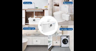 Afvalwaterpomp – Maceratorpomp – Rioolwaterpomp – Waterafvoerpomp – Wasmachinepomp – 750W Krachtige Motor – 190 L/Min Hoog Debiet