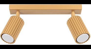 Sollux Lighting Plafondlamp Karbon - 16.5x30x6.5cm - GU10 - gouden - aluminium