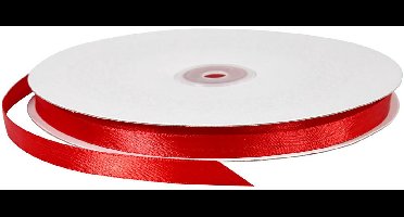 Satijn lint, b: 10 mm, rood, 100 m