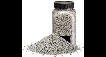 Home & Styling decoratie stenen/granulaat - 2x - 650ml - lichtgrijs - hobby steentjes