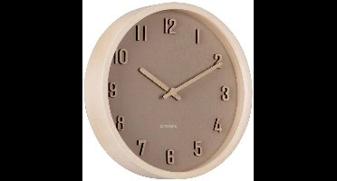 Karlsson Wandklok Nervadura - Zachtbruin - Ø22cm - Wandklok Modern