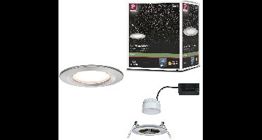 LED-inbouwlamp Nova Coin Enkele lamp star IP44 rond 78mm Coin 6W 470lm 230V 2700K Staal geborsteld