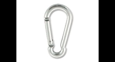 Karabijnhaak 8 x 80 mm aluminium zilver