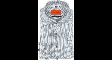 Suitable Herringbone Overhemd Groen - Maat 41 - Heren - Overhemden Formeel