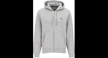 Lacoste heren hoodie sweatsvest - lichtgrijs melange