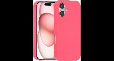 TUNIQ telefoonhoesje voor Apple iPhone 16 - TPU backcover - Felroze