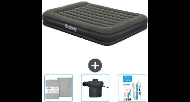 Bestway luchtbed - 2-Persoons - 152 x 203 x 36 cm - Groen - Inclusief Hoeslaken - Pomp en Reparatieset