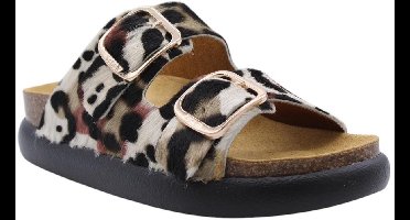 Scholl Sandalen Noelle Chunky Pony Leer Vrouwen - Wit/multi