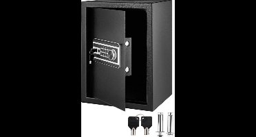 Brandwerende kluis 60L - Waterdicht - Met cijferslot, vingerprint of sleutel - Voor thuis of kantoor - Zwart - Elektrisch