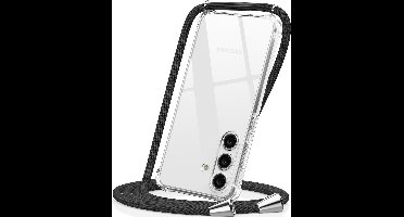 Hoesje Geschikt Voor Samsung Galaxy S25 Plus / S24 Plus Hoesje Transparant Met Telefoonkoord - Galaxy S25 Plus 5G Siliconen hoesje Back Cover met Koord Transparant