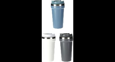 Drinkbeker kleur 500ml - RVS binnenkant - Kunststof buitenkant.
