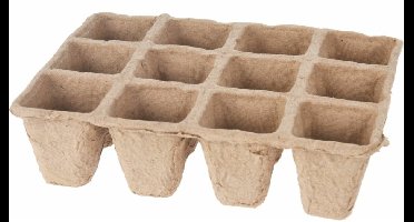 Pro Garden Stekpotje / kweekpot - 4x stuks - 16 x 12 x 5 cm - turfpotjes - moestuinpotjes