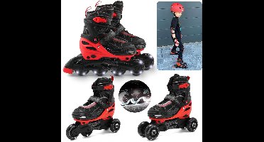 MARVEL Spider-Man Soft Boot 3-in-1 Rollen voor Kinderen, Verstelbaar, LED - Klassiek, Trainings, Roller Skates
