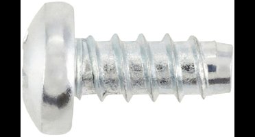 Wurth - Zelftappende panheadschroef, vorm F met verzonken kop DIN 7981, staal, verzinkt, blauw gepassiveerd (A2K), bolkop, PH aandrijving - x 2000 st - Interne aandrijving H1