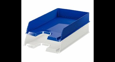 Esselte brievenbakjes set van 2x blauw en 2x wit in A4 formaat - Kantoorartikelen