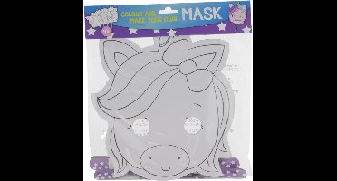 Wins Holland Wins Kartonnen Maskers Unicorns 4 stuks.