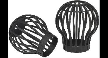 Kinzo Dakgootbeschermer Kunststof – Gootbeschermers tegen Bladeren & Vuil – Geschikt voor Regenpijp Ø100mm – Weerbestendig & Herbruikbaar - Gootdrain Zwartgroen