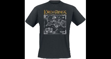 The Lord Of The Rings Map Fellowship Heren T-shirt - zwart - 3XL