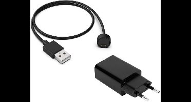 Oplader met adapter geschikt voor Xiaomi Mi Band 7 / 6 / 5 - Strap-it Oplaadkabel - charger - lader