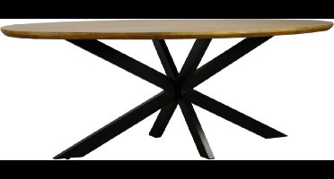 Eettafel Colorado ovaal mangohout 180x100 cm - verjongde rand - Naturel