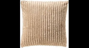 Dutch Decor MART - sierkussen 45x45 cm - zacht ribfluweel - corduroy - Pumice Stone - beige - Inclusief binnenkussen - Luxe kussens voor woonkamer & bank