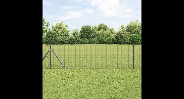 vidaXL - Gelast - draadhek - Grijs