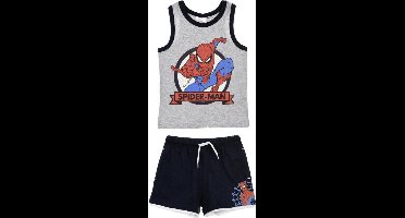 Marvel Spiderman 2-delige set - katoen - grijs/donkerblauw - maat 92/98 (3 jaar)