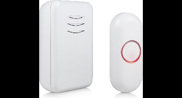 Byron DBY-22311 - Deurbel Draadloze set - 150m Bereik - IP44 waterdicht - Wit