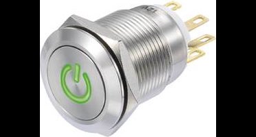 TRU COMPONENTS TC-8904680 LAS1-GQF-11/G/12V Druktoets 250 V/AC 3 A 1x aan/(aan) Moment Groen IP65 1 stuk(s)