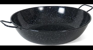 Gerimport Wokpan Honda 50 Cm Rvs/bijenwas Zwart