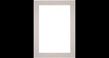 Passe-Partout Fotomaat 9x13 cm - Lijstmaat 20x28 cm - Grijs Graniet - Museumkarton - Fotolijst niet inbegrepen