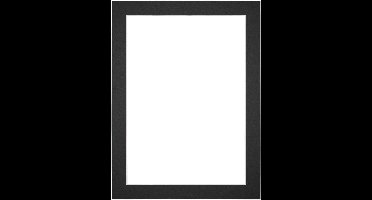 Passe-Partout Fotomaat 12x18 cm - Lijstmaat 18x24 cm - Zwart - Museumkarton - Fotolijst niet inbegrepen