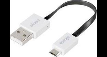 Akasa USB-kabel USB 2.0 USB-A stekker, USB-micro-B stekker 0.15 m Zwart Zeer flexibel, Vergulde steekcontacten, UL gece