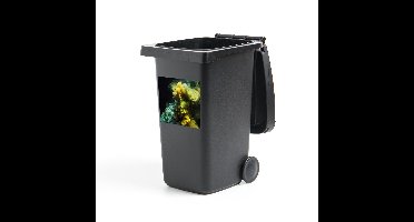 Container sticker Abstracte Rook - Rook explosie van verschillende kleuren Klikosticker - 40x40 cm - kliko sticker - weerbestendige containersticker