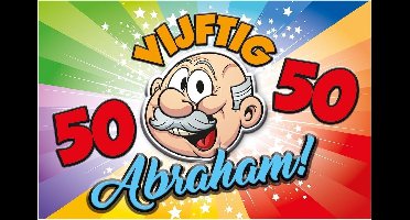 50 jaar Abraham Regenboog Deurbord - 58x37cm