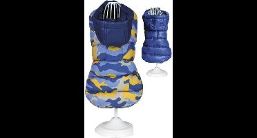 Zzzcroci hondenjas military tweezijdig blauw / camouflage 10 cm