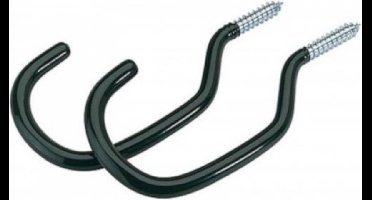 Plafondhaken per stel - zwart rubber / siliconen