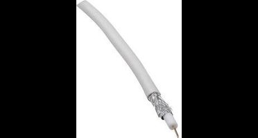 BKL Electronic 0806001/50 Coaxkabel Buitendiameter: 6.60 mm 75 Ω 90 dB Wit 50 m