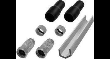 TRU COMPONENTS TC-6936296 F-stekker Met anti-kniktule Aansluitingen: F-stekker Kabeldiameter: 6 mm 1 set(s)