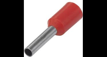 TRU COMPONENTS 1091297 Adereindhulzen 6 mm² Deels geïsoleerd Rood 100 stuk(s)
