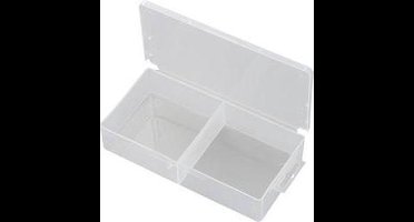 TRU COMPONENTS SG817-02 Assortimentsdoos (l x b x h) 173 x 86 x 35 mm Aantal vakken: 2 Vaste onderverdeling 1 stuk(s)