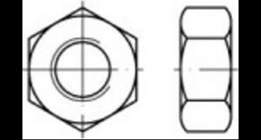 TOOLCRAFT 132088 Zeskantmoeren M4 DIN 934 Staal Galvanisch verzinkt, Geel gechromateerd 100 stuk(s)