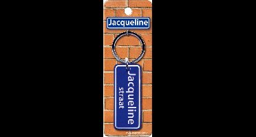Paper Dreams Sleutelhanger Straatnaam Jacqueline 9 Cm Staal Blauw