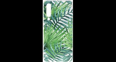 Shop4 - Geschikt voor Xiaomi Mi 9 SE Hoesje - Zachte Back Case Bladeren Groen